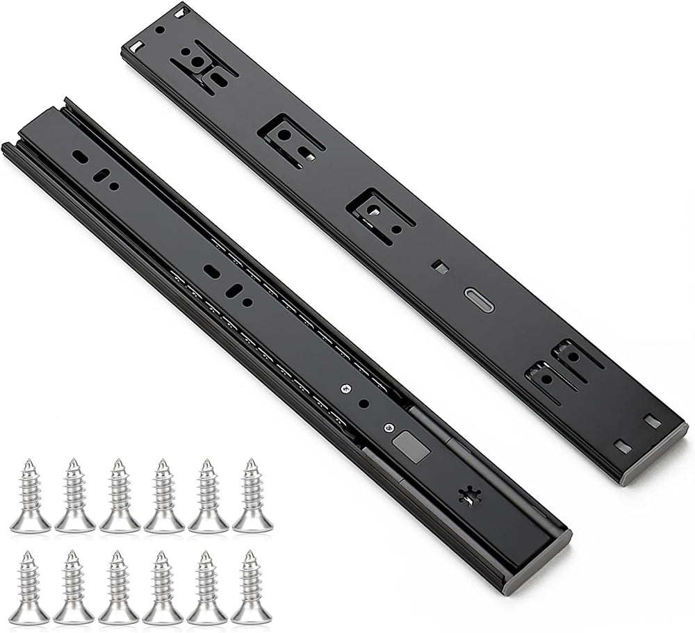 Ravinte Matte Black Soft Close Drawer Slides 14 Inch 5 Pairs 10 Pack