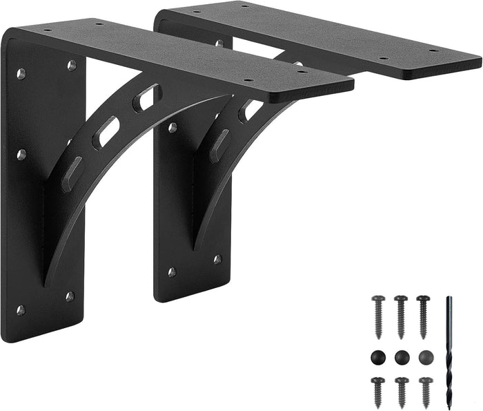 9"x8"x2.5" Heavy Duty Shelf Brackets - Max Load 1100 LBS, Premium Alloy Metal Mantel Brackets - Set of 2 - Fireplace & Countertop Support