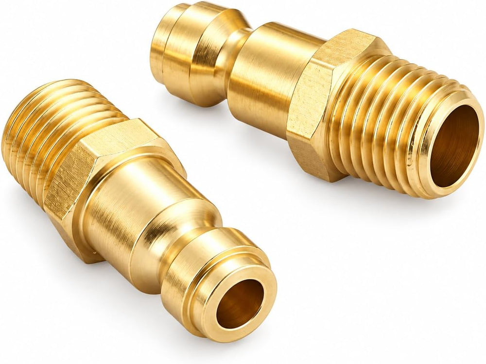 Coupler and Plug Kit (28 Piece), Automotive Type C, 1/4 Inch NPT, Solid Brass...
