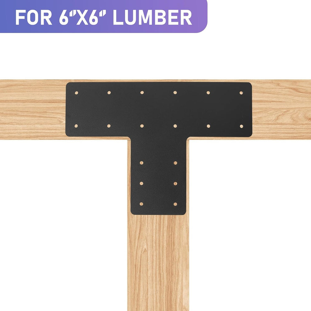 T Post Bracket 4PCS,16.8"x12" T Flat Mending Plate for Repair Framing