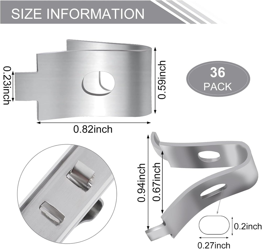 6 Pcs 36 Inch Metal Shelf Pilaster and 36 Pcs Shelf Clips