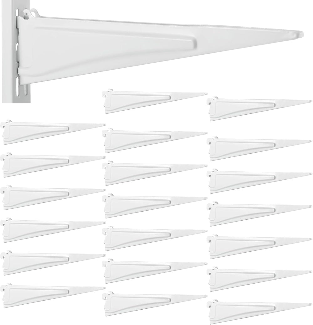 Menkxi 20 Pcs Track Locking Shelf Bracket, 12 Inch