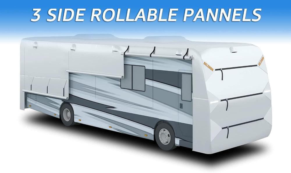 300D Top Class A RV Cover with Waterproof PU Coating Rip-Resistent & Anti...