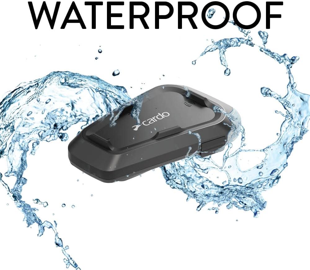 Cardo Systems Spirit HD Motorcycle Bluetooth Communication Headset, 2-Way Blu...