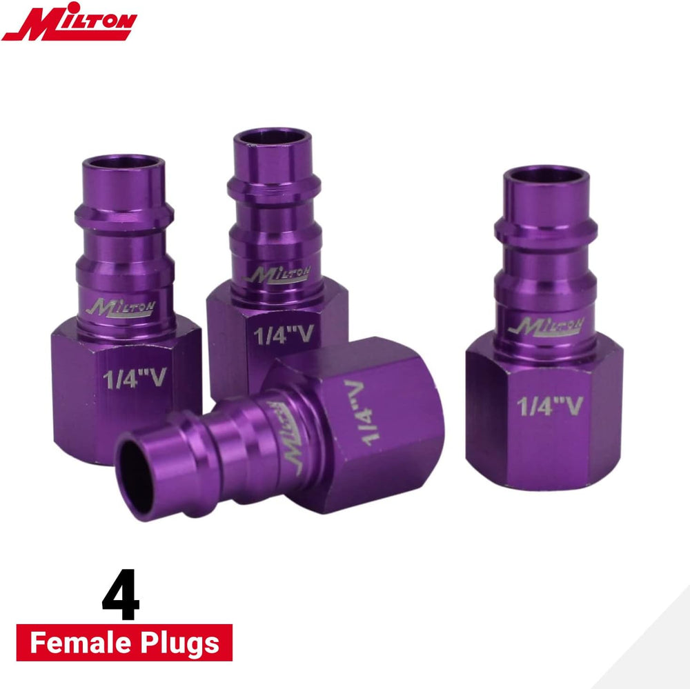 Milton S-314VKIT Kit, 14pc Hi-Flo V style 1/4", Purple