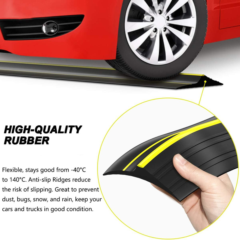 Jin&Bao Universal Garage Door Threshold Seal 16FT Rubber Strip & 1 Ad...
