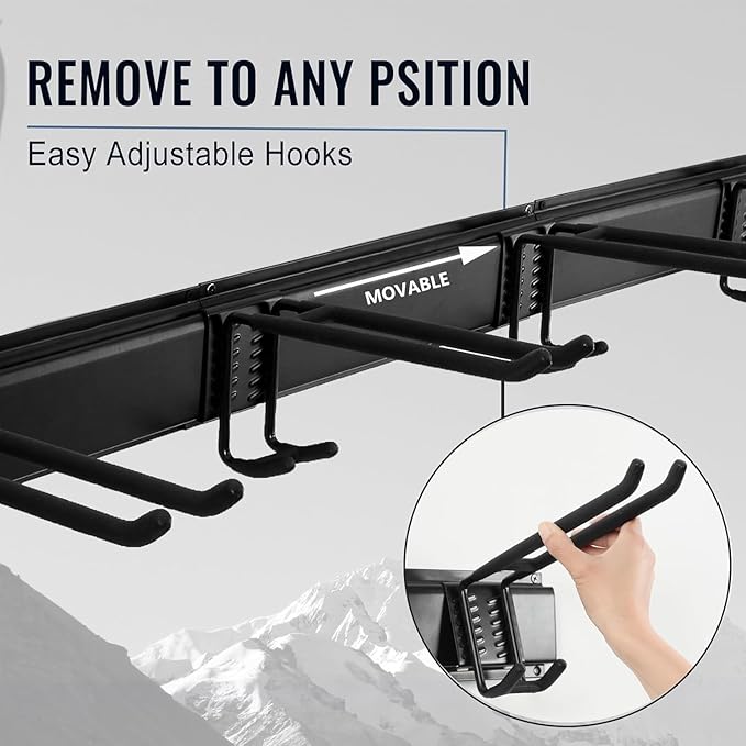 Wall Mount Tool Storage Rack, Heavy Duty Garage Storage Tool Organizer