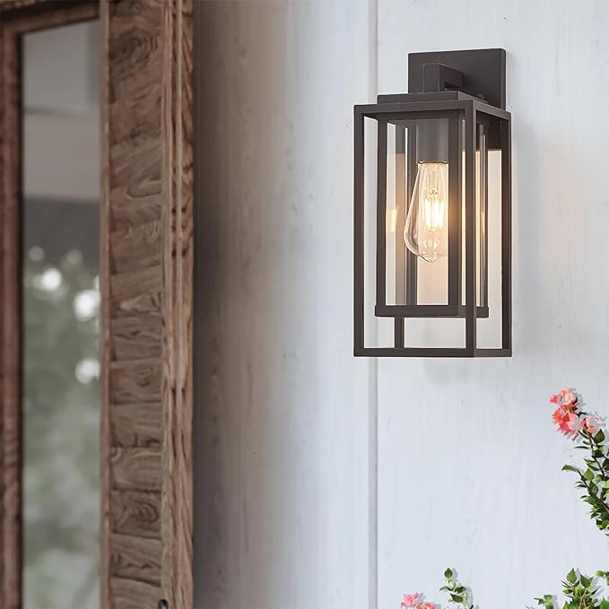 14" Outdoor Wall Light Fixtures Waterproofed Exterior Lantern W/Sturdy (...