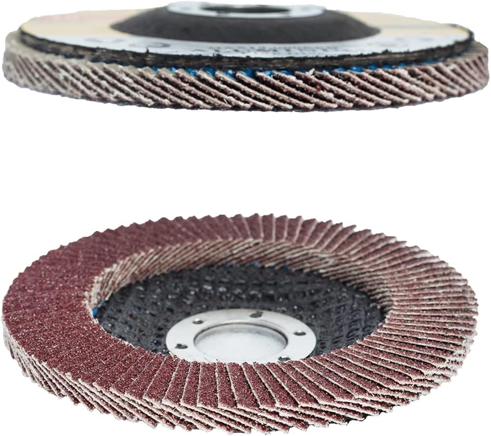 50-Pack 4.5" 40 Grit Flap Discs, Aluminum Oxide Type 27 Grinding Wheels ...