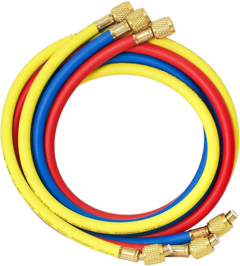 Elitech Refrigerant Charging Hose for R134a R404a R12 R22 Air Conditioning Re...