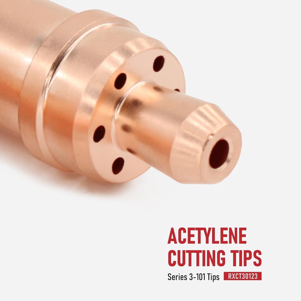 RX WELD 3-101 Series Acetylene Cutting Torch Tips - Pack of 4