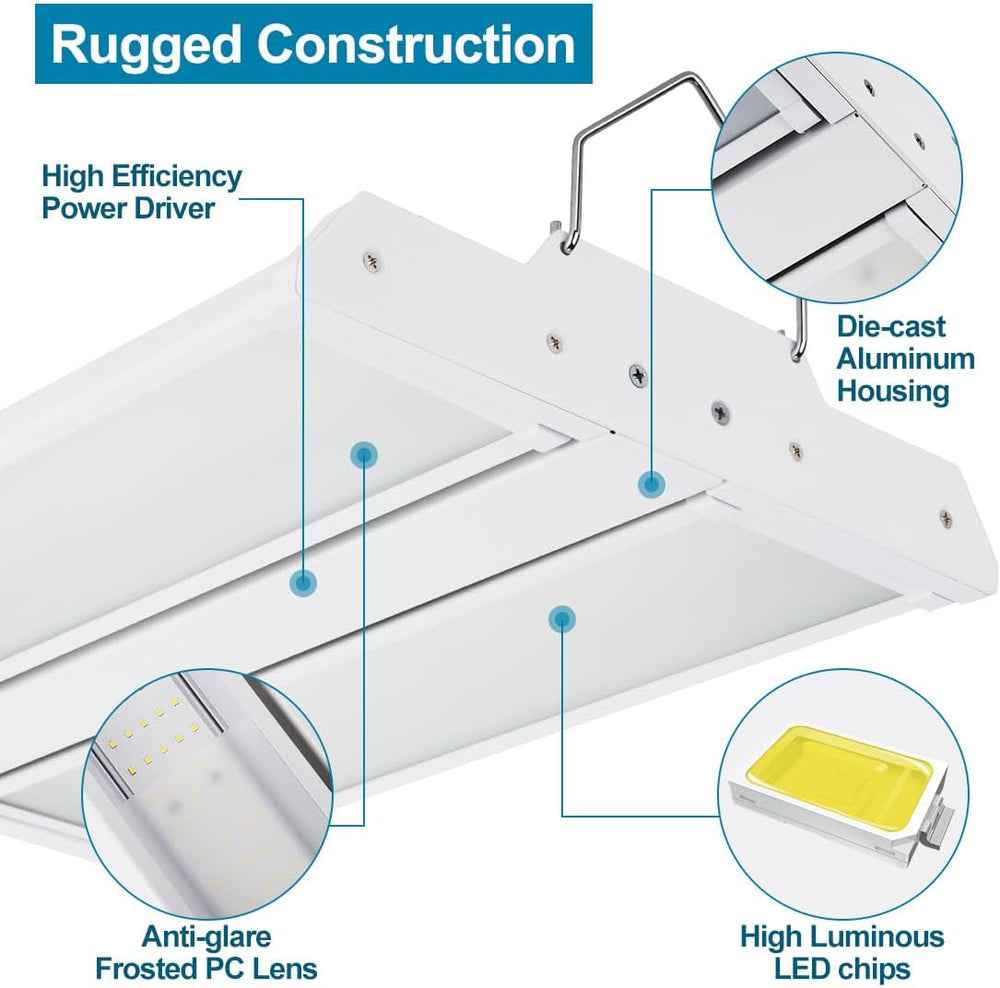 High Bay LED Shop Light 2-Pack 150W 21000LM 5000K Daylight