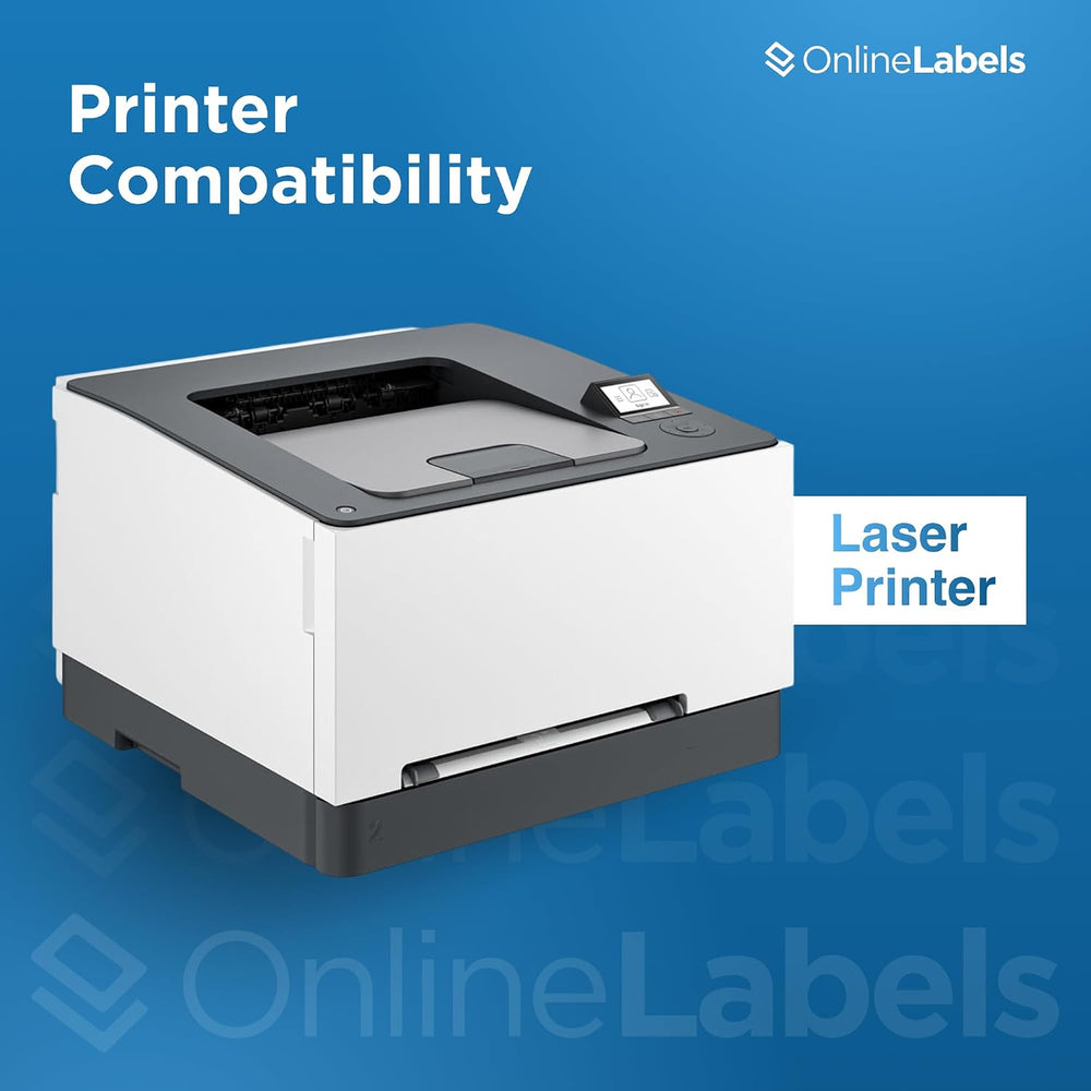 OnlineLabels 8.5" x 11" Sticker Paper - Weatherproof Polyester - 10...