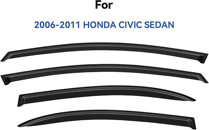 Window Visors Rain Guards for 2006 2007 2008 2009 2010 2011 Honda Civic