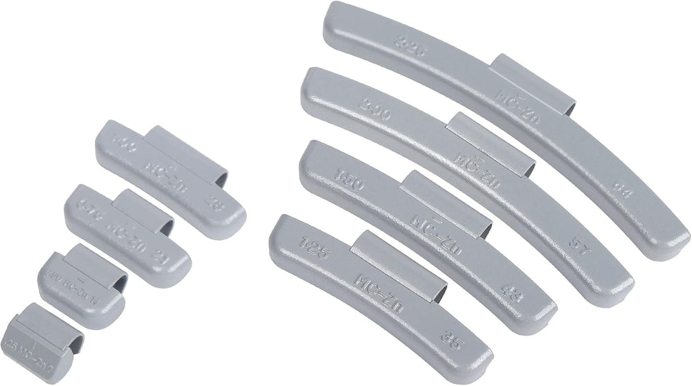 MC-Series Zinc Clip On Wheel Weights 80PCS Multi Size Assortment Kit