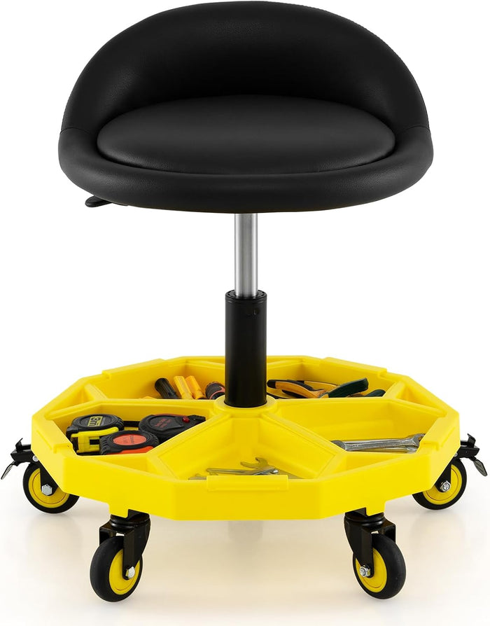 Mechanic Stool, 350 LBS Capacity Rolling Shop Stool