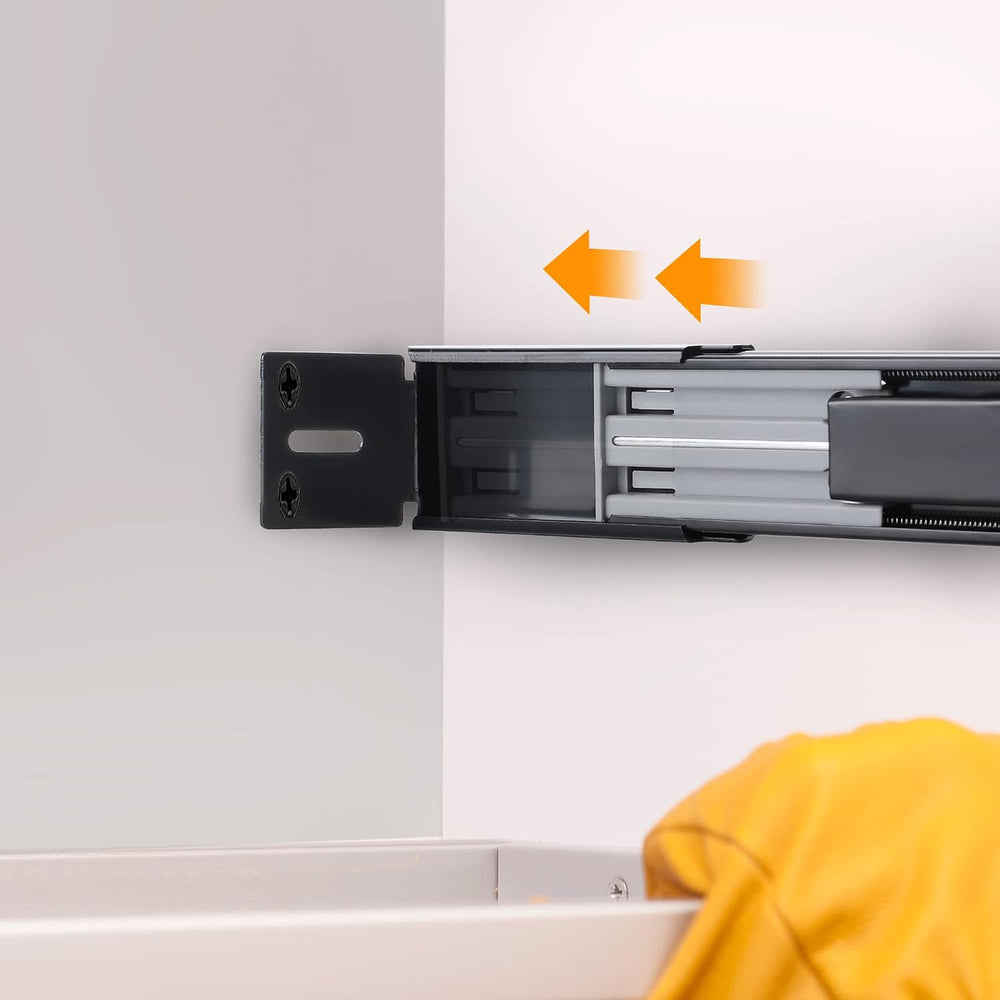 Black Heavy Duty Rear Mount Brackets for Soft Close Drawer Slides,10 Pairs