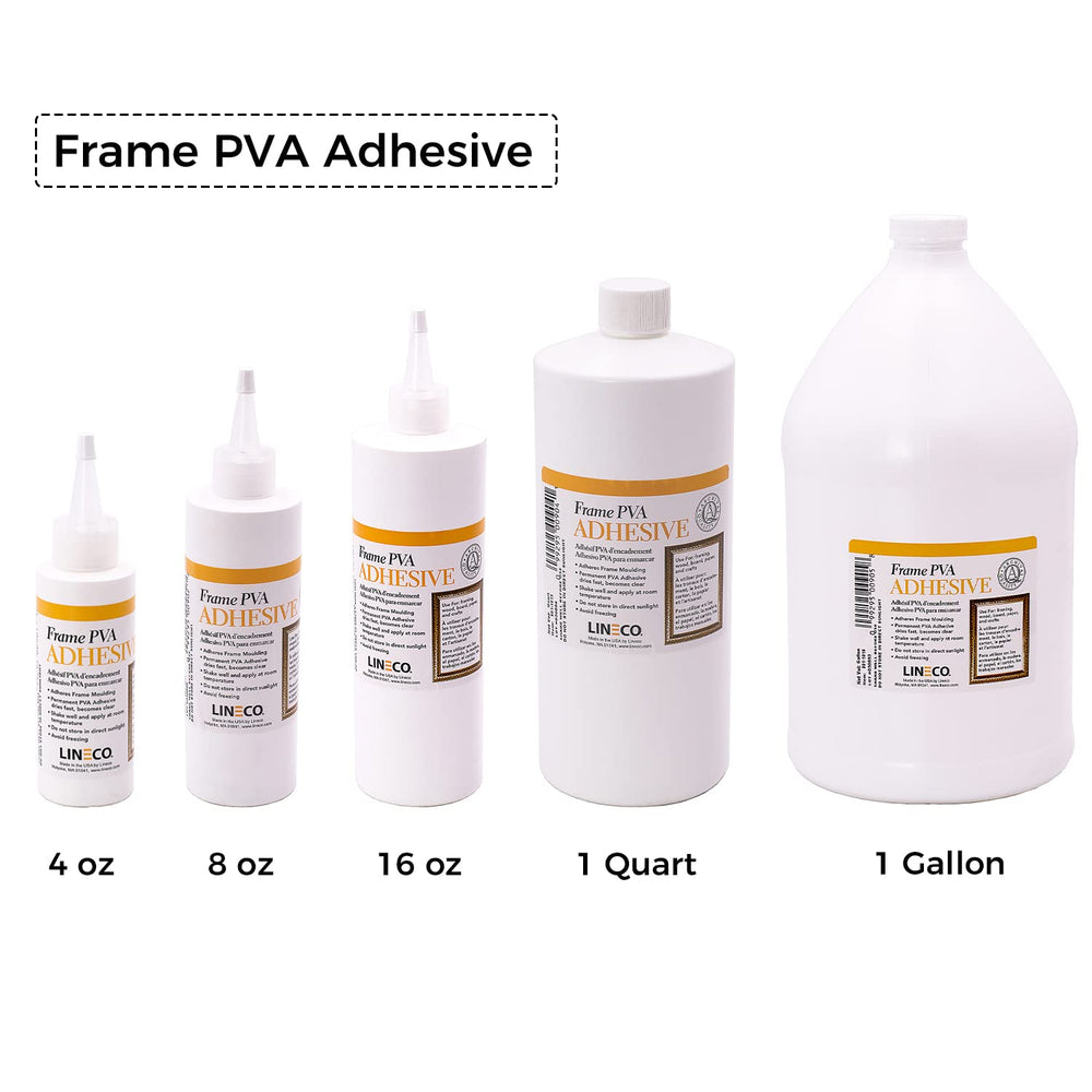 Lineco Frame PVA Adhesive, Acid Free, Dried Clear and Flexible, 1 Gallon