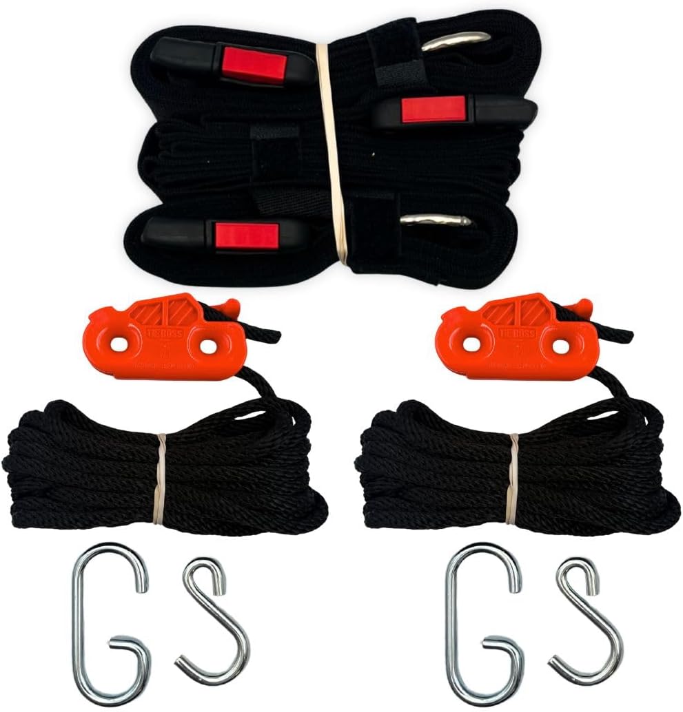 Tie Boss Kayak Hanger, Kayak Hoist & Overhead Garage Ceiling Storage System
