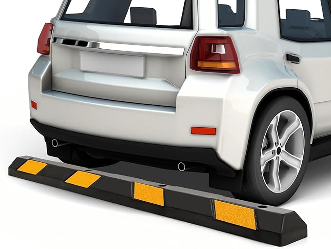 ERGOMASTER Parking Stopper for Garage, 72” Rubber Parking Block