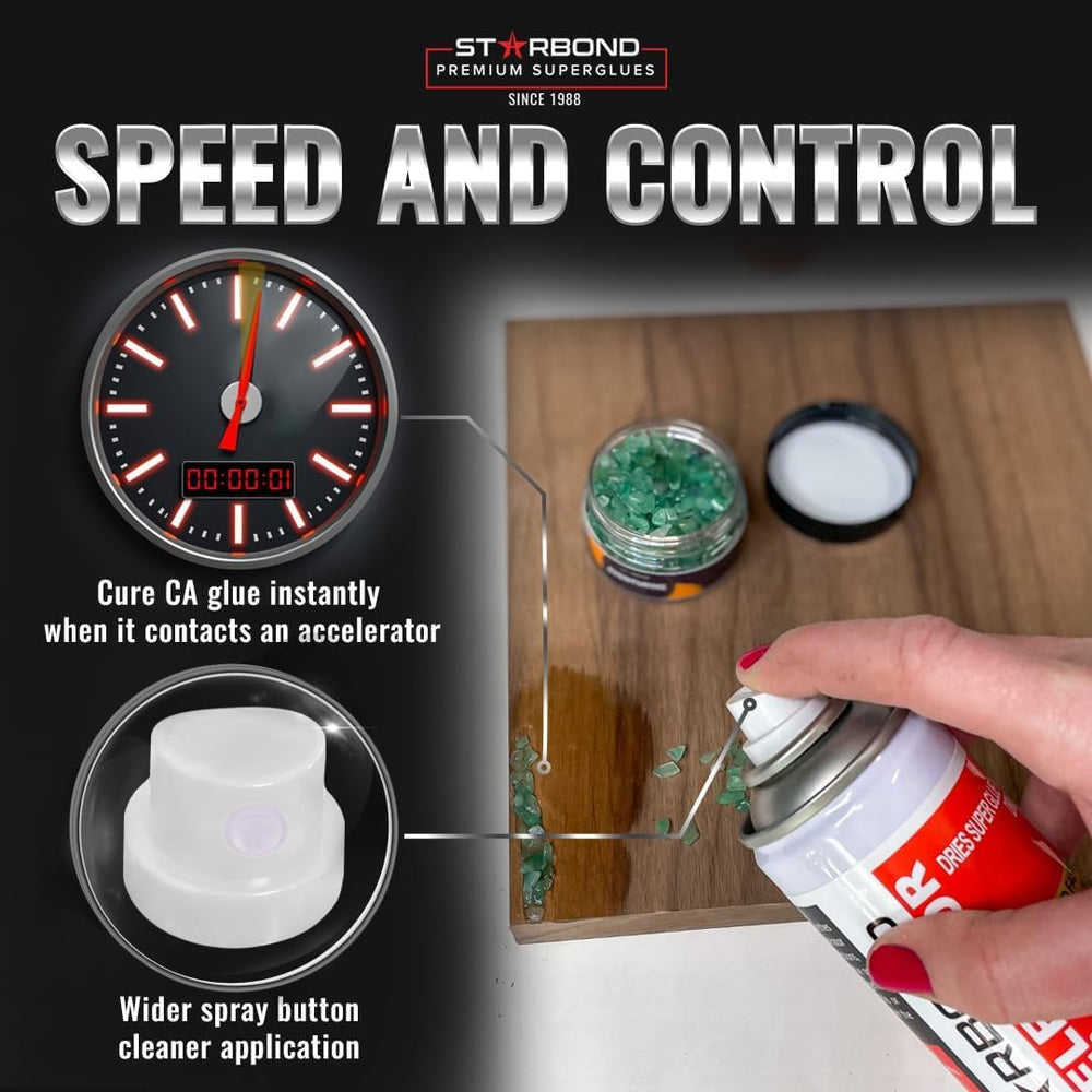 Starbond CA Glue Accelerator - for Instant Drying of Super Glue (3 x 6 Ounce)
