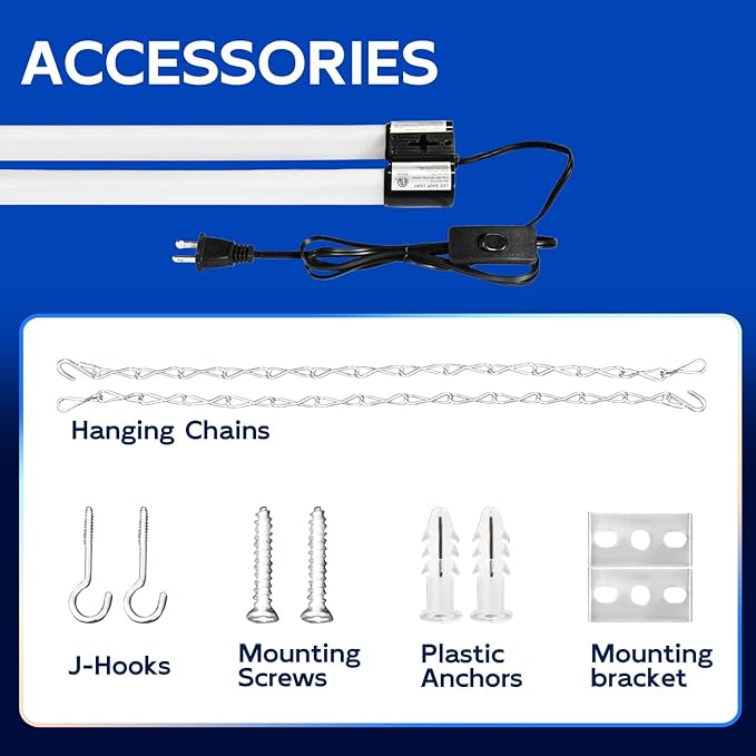 hykolity 10 Pack 4FT Linkable LED Shop Light