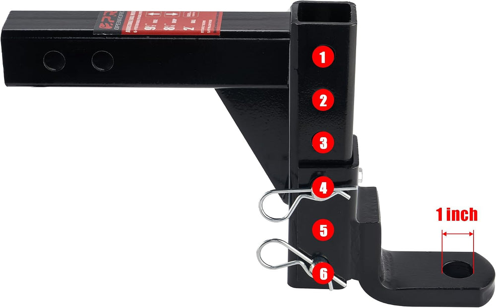 OPENROAD Adjustable Trailer Hitch Ball Mount for 2-Inch Receiver