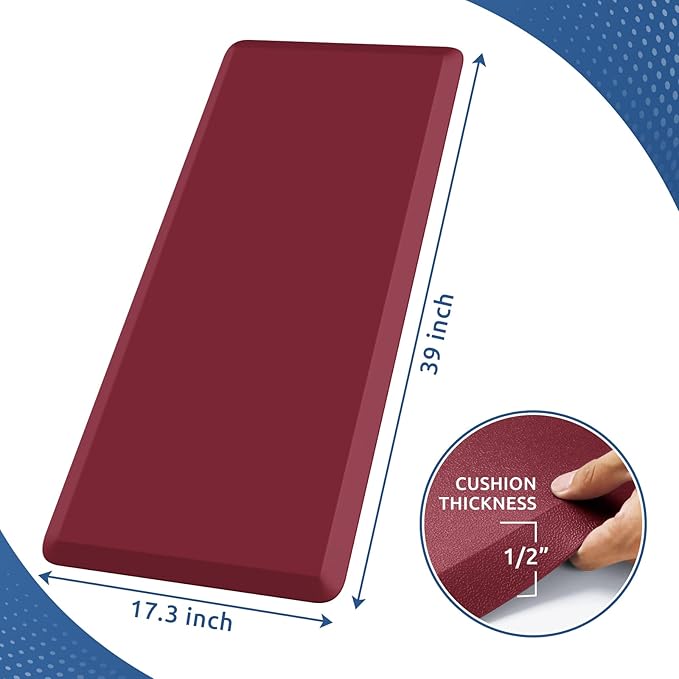 KitchenClouds Kitchen Mat Cushioned Anti Fatigue Kitchen Rug 17.3"x39"