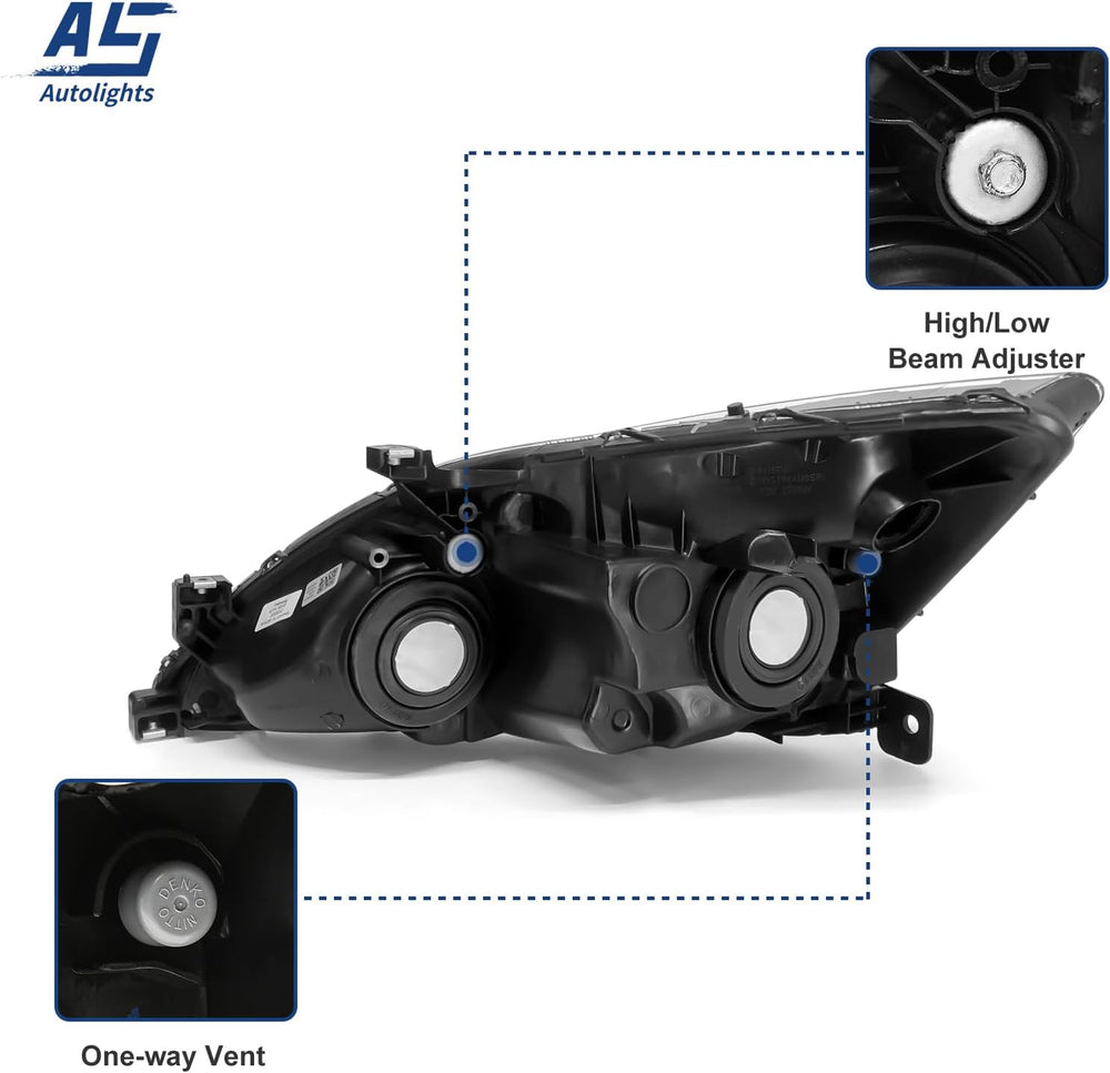 Compatible with 2003-2007 Accord Headlight Assembly for 03-07 Honda Accord 2/...