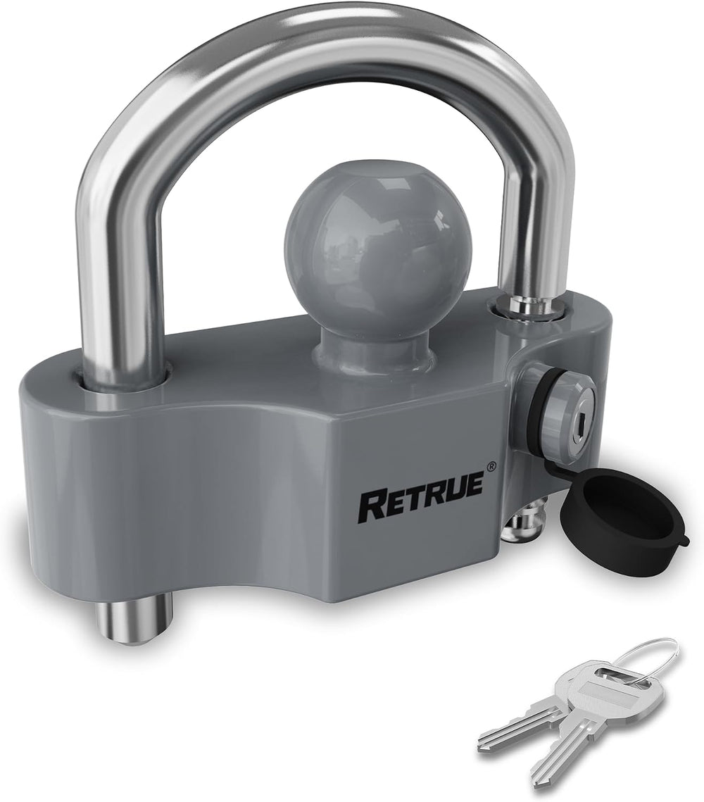 RETRUE Heavy-Duty Universal Coupler Lock Trailer Locks Ball Hitch Trailer Hit...