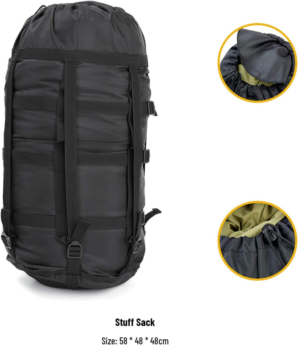 MT Army Military Modular Sleeping Bags System, Multi Layered with Bivy Cover ...
