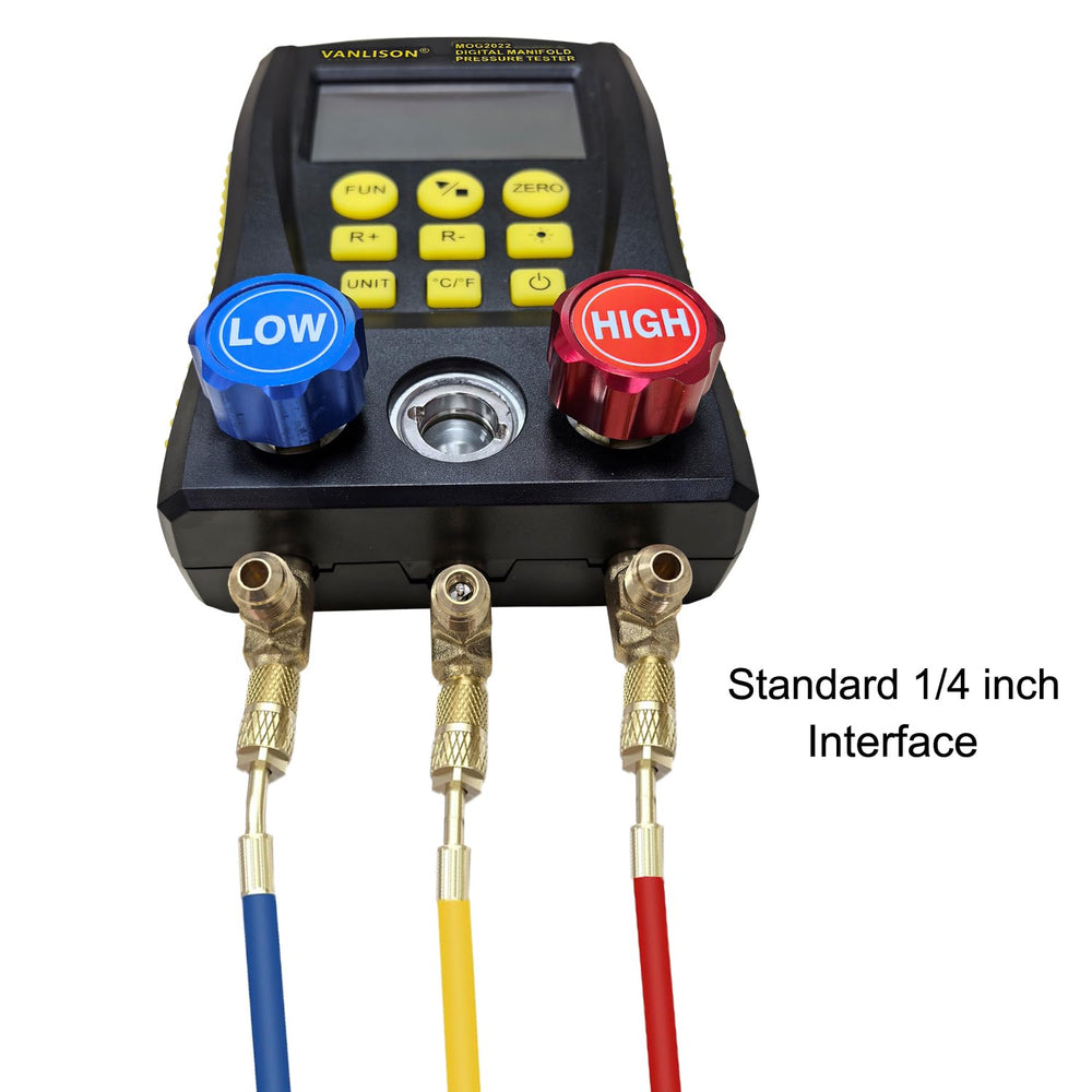 Pro-Grade Digital Manifold Gauge Set – HVAC Gauges AC Refrigerant Diagnostic ...