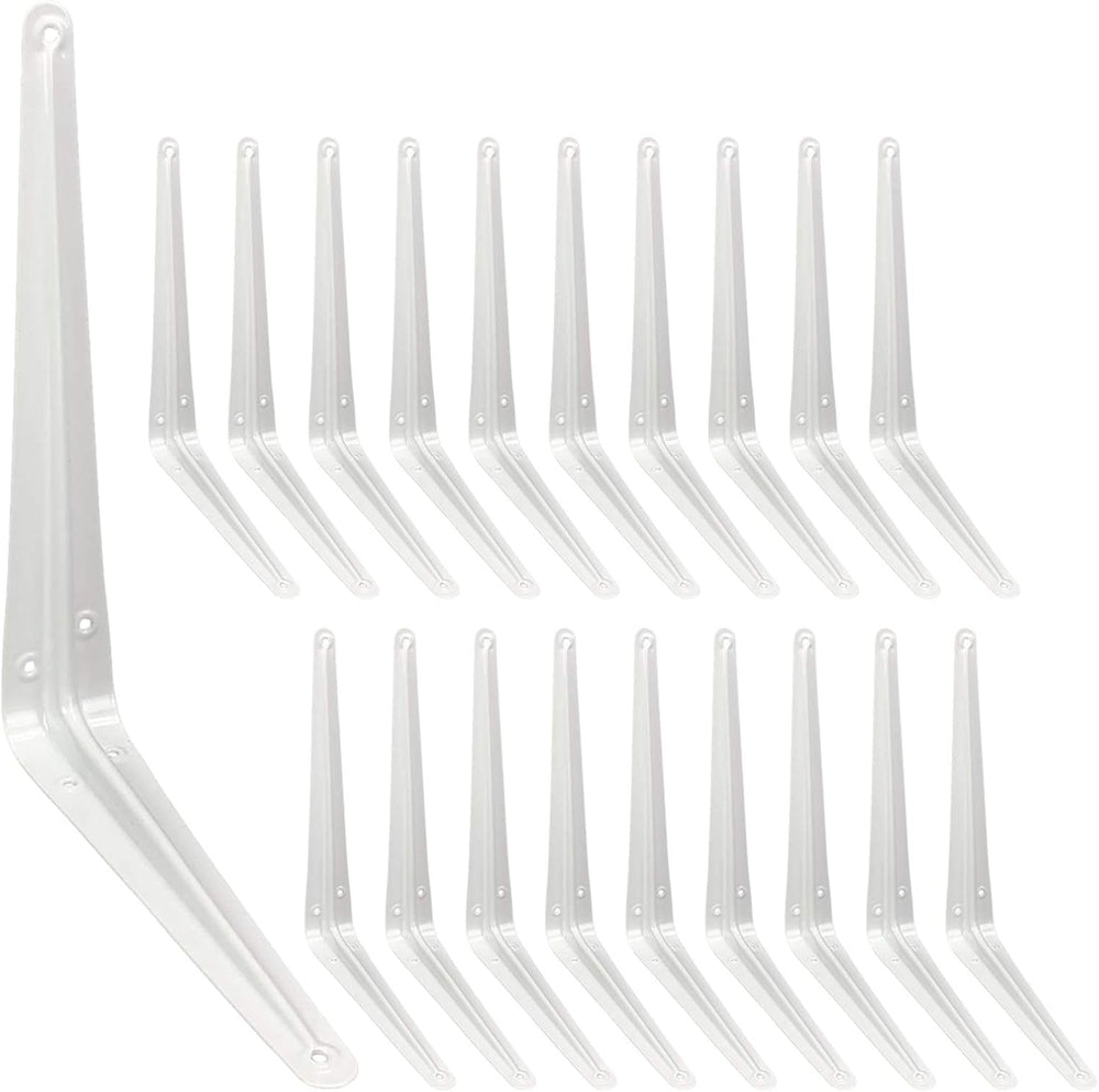 Shelf Brackets 12 Inch Heavy Duty White L Bracket for Shelves