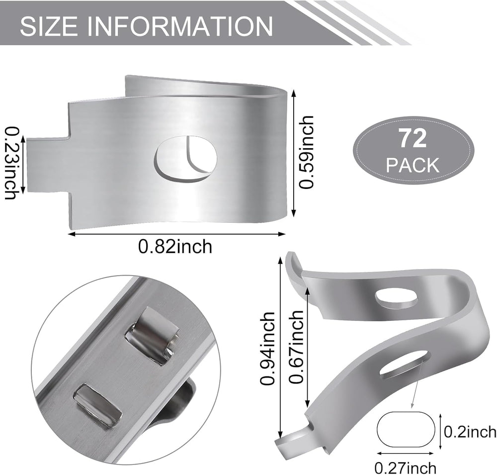 12 Pcs 36 Inch Shelf Pilaster Adjustable Shelf Track and 72 Pcs Shelf Clips