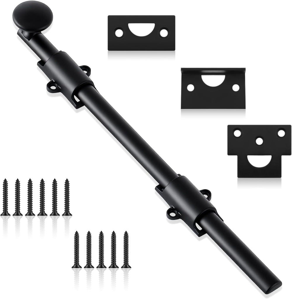 Tandefio 12" Dutch Door Bolt Heavy Duty Latch for Gate, Black