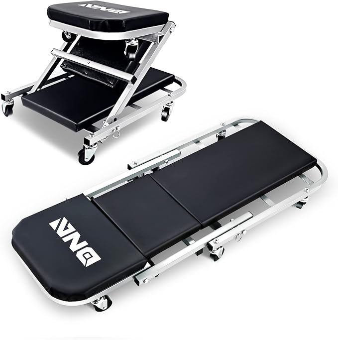 ‎DNA MOTORING TOOLS-00187 40 Inches 2 IN 1 Rolling Folding Car Creeper/Seat (6 Pcs)