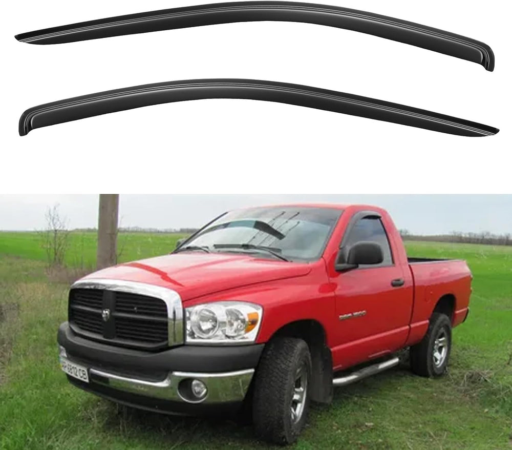 Window Visors Rain Guards for 2002-2008 Dodge Ram 1500 Regular Cab, Out-Channel