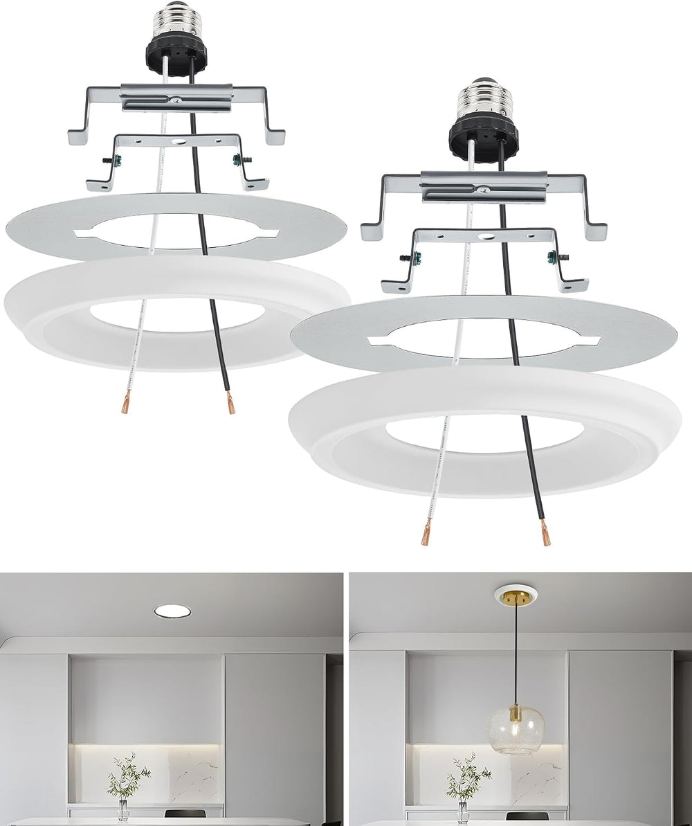 2-Pack Recessed Can Light Conversion Kit for 5" and 6" Ceiling