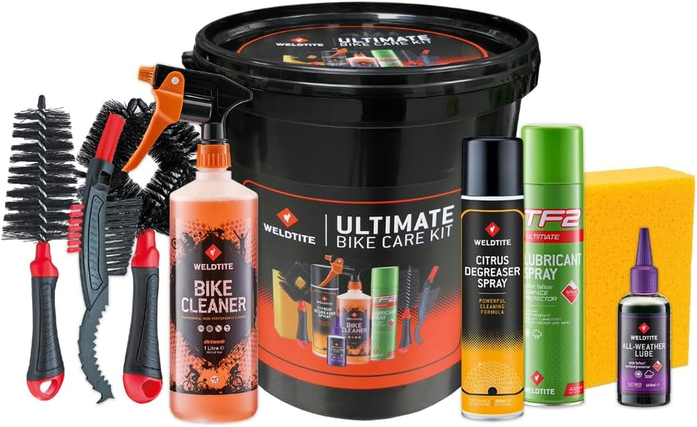 WELDTITE Ultimate 9-in-1 Bike Care Kit, Including 12L Bucket