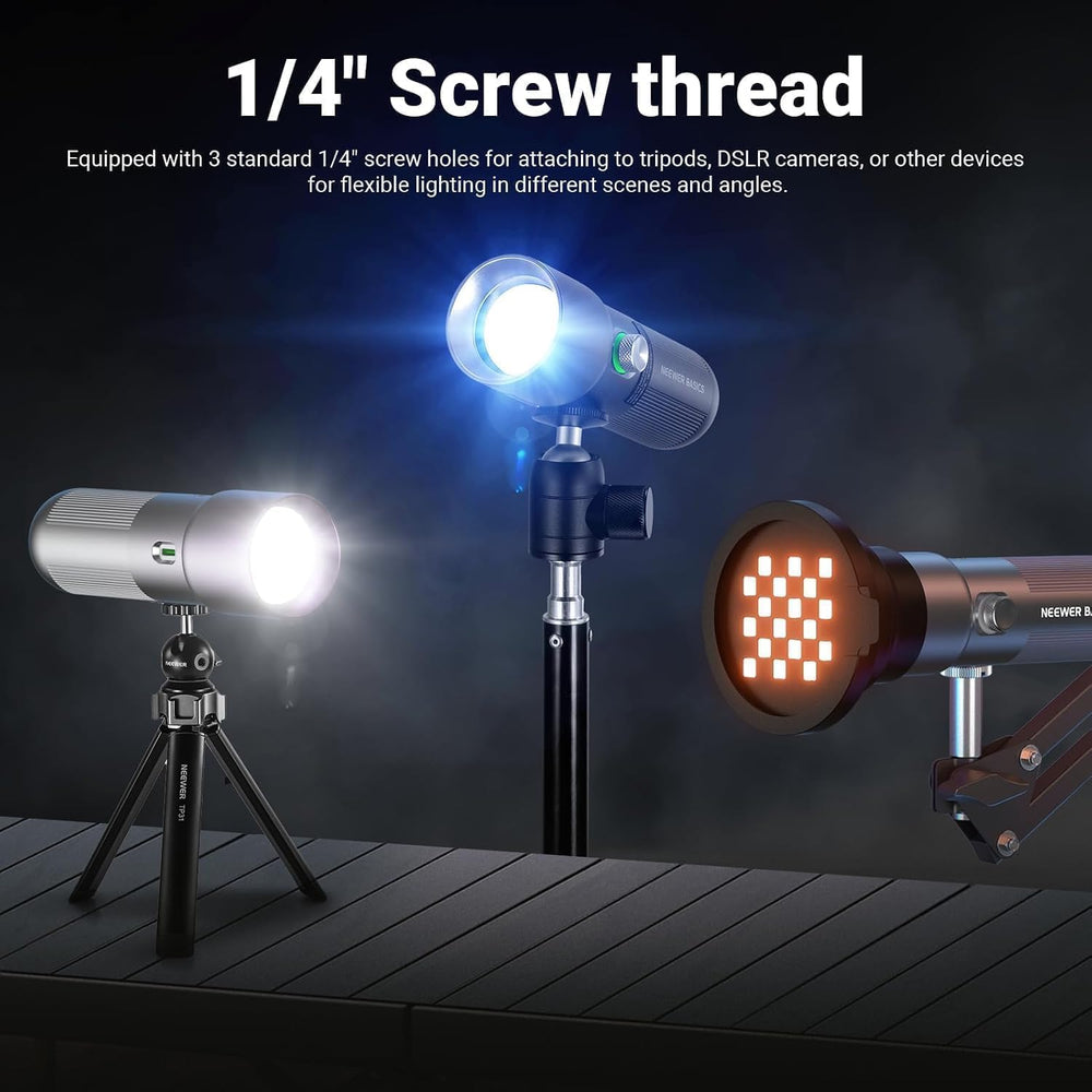 NEEWER Upgraded FL10 Zoomable Photography Flashlight, 10W LED Spotlight