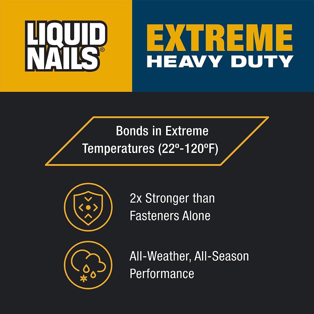 Liquid Nails Extreme Heavy Duty 28 oz. White Latex-Based Construction Adhesiv...
