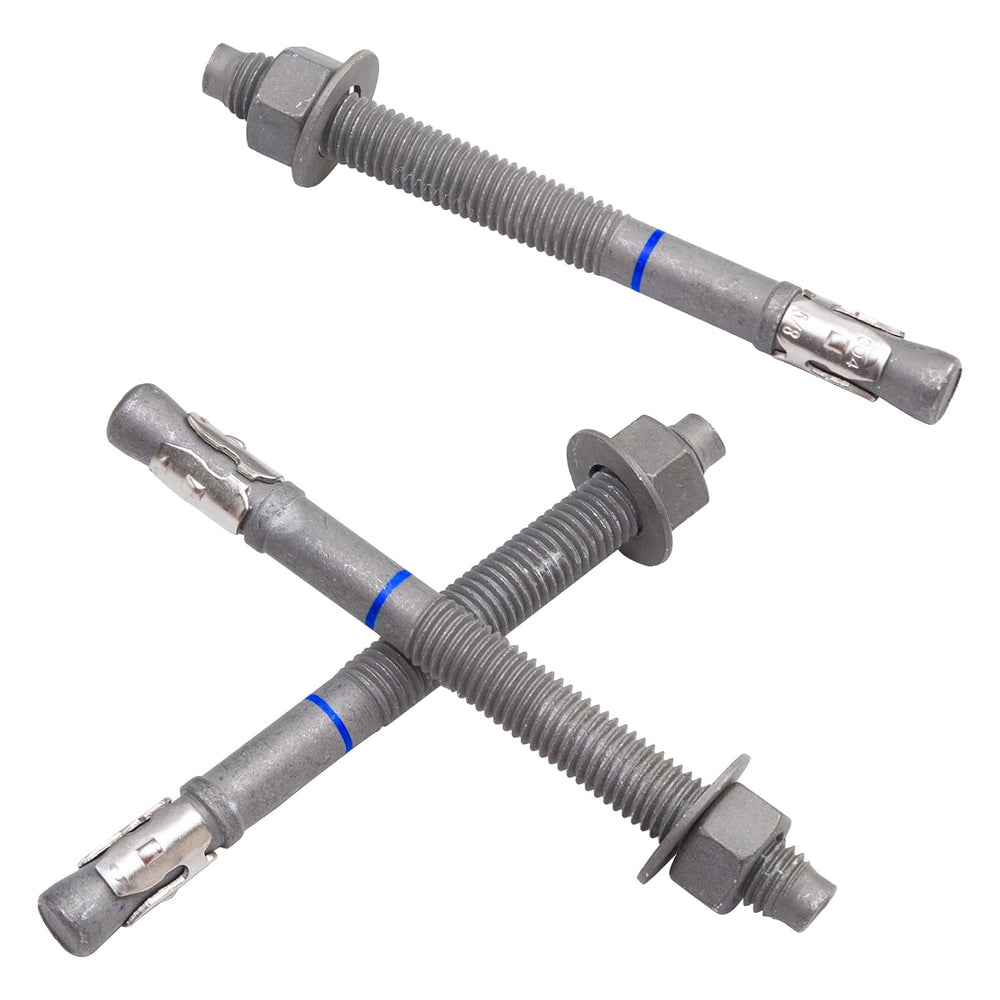 3/4" x 7" Concrete Anchors (10 Pack) 3/4 inch Wedge Anchors Bolts H...