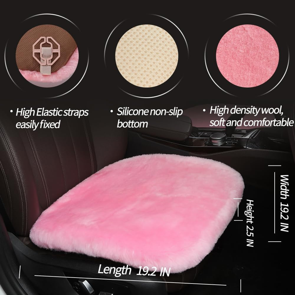 LLB Genuine Sheepskin Car Seat Cushion Seat Covers for Cars Trucks SUV Comfor...
