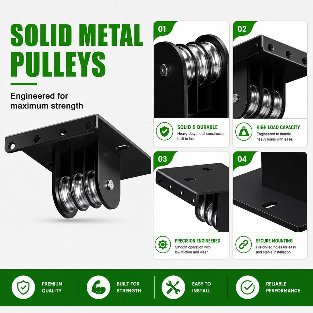 Heavy Duty Kayak Hoist, 250 lbs Auto-Locking Pulley System