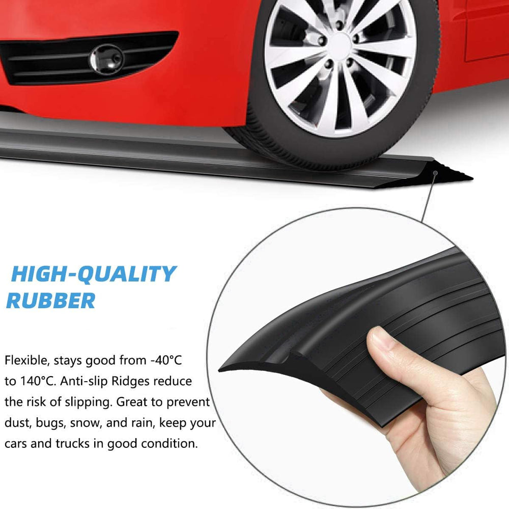 Jin&Bao Black Garage Door Threshold Seal 10FT Rubber Strip & 1 Adhesive