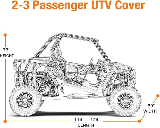 UTV Cover Waterproof Heavy Duty Oxford Cloth All Weather Protection Covers