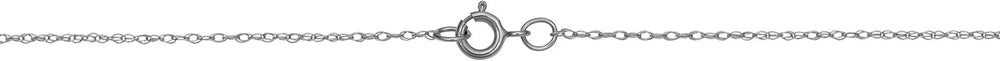 Womens Classic Rope Chain - 10k White Gold Lightweight Thin Rope Necklace