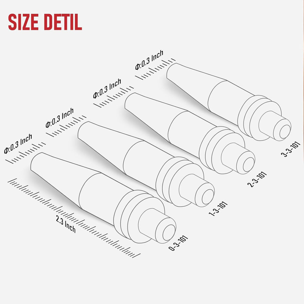 RX WELD 3-101 Series Acetylene Cutting Torch Tips - Pack of 4