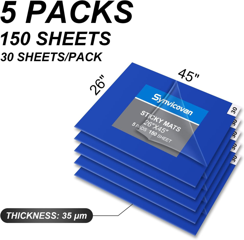 26" x 45" Sticky Mat (5 Packs,150 Sheets,30 Sheets/Pack)