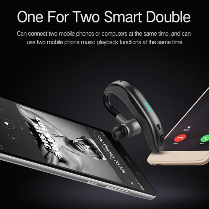 IHAO Bluetooth Earpiece Headphone Dual Noise Cancelling Mic Painless Open-Ear